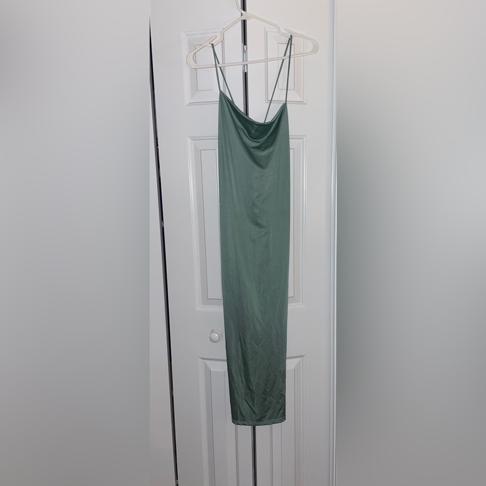Zara sage green midi dress